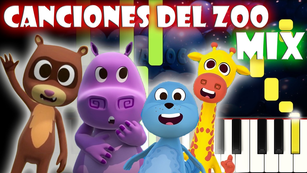 Canciones del Zoo Piano Mix | Tres Lindas Canciones Infantiles en Piano | Tutorial | Karaoke
