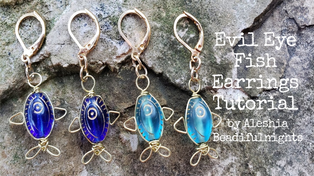 Evil Eye Fish Earrings Tutorial