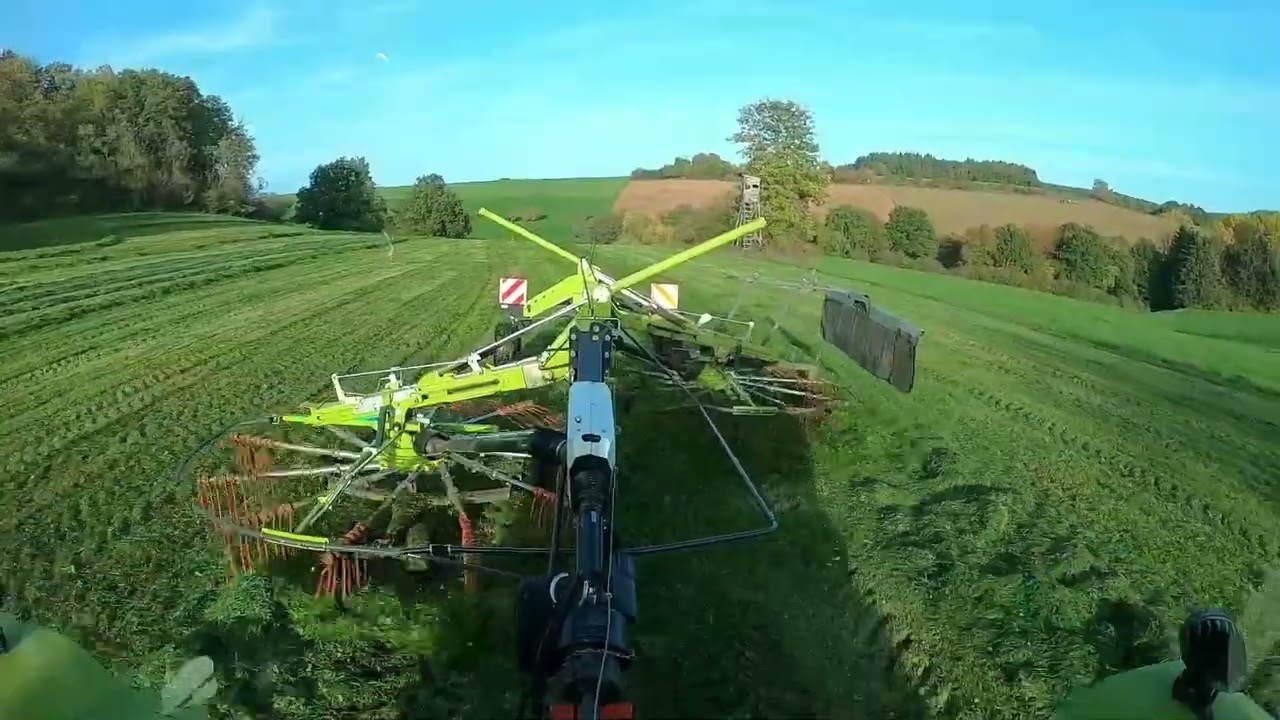 Agrar-Extra schwaden mit Claas Arion 550 und Liner 1800 twin