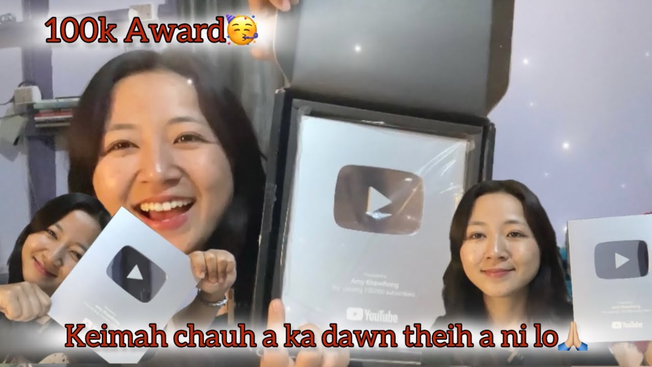 UNBOXING MY SILVER PLAY BUTTON//Lawmthu sawina nen🥰…