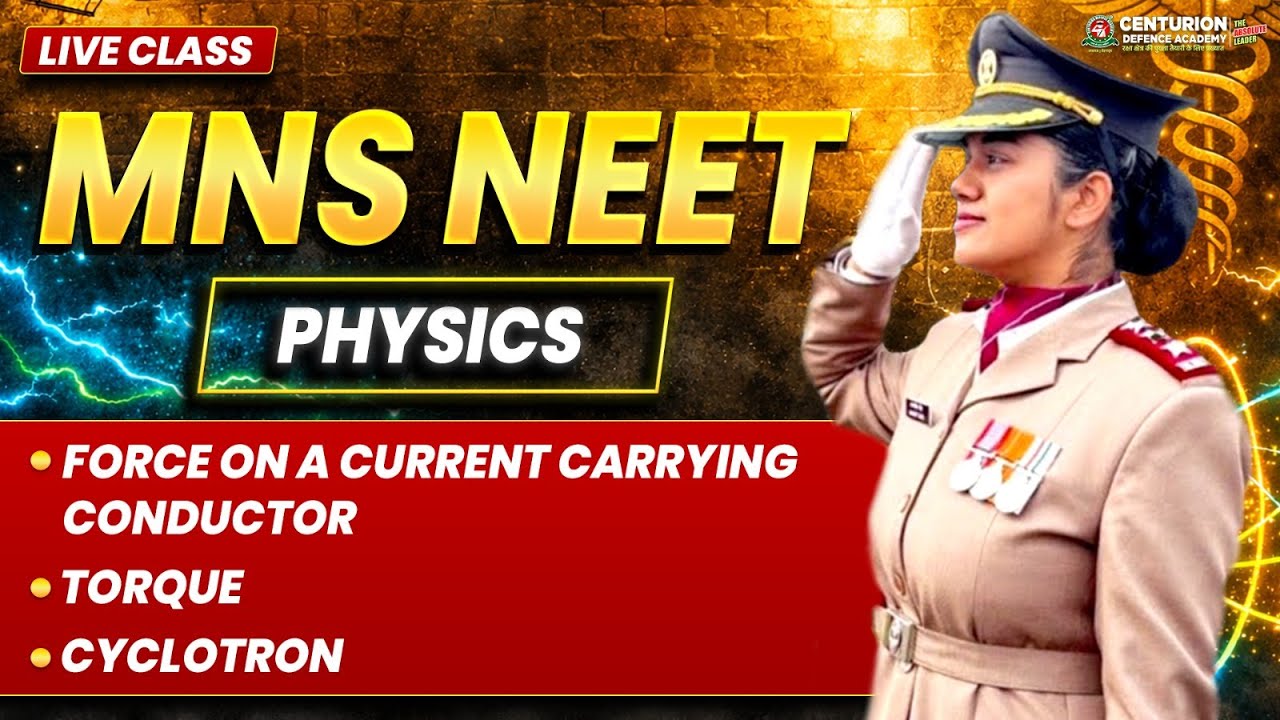 MNS NEET 2026 Physics | Force on Current Carrying Conductor, Torque & Cyclotron | Live Class