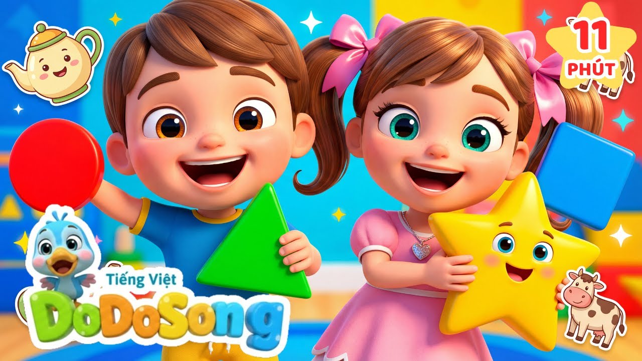Nhạc Học Hình Dạng Cho Bé 🌈| Tuyển Tập Nhạc Nhận Biết & Ghi Nhớ Cho Bé | DodoSong Tiếng Việt
