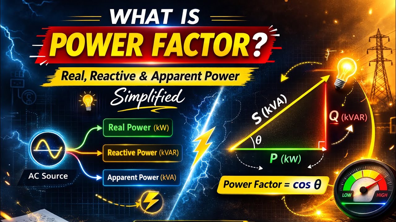 What is Power Factor? Real, Reactive, and Apparent Power Simplified