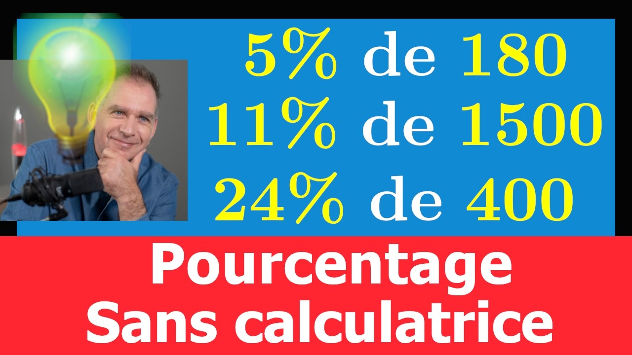Calculer des pourcentages sans calculatrice 💥5% de 180💥15% de 70💥11% de 1500💥24% 🚀 Brevet Bac 2026♕