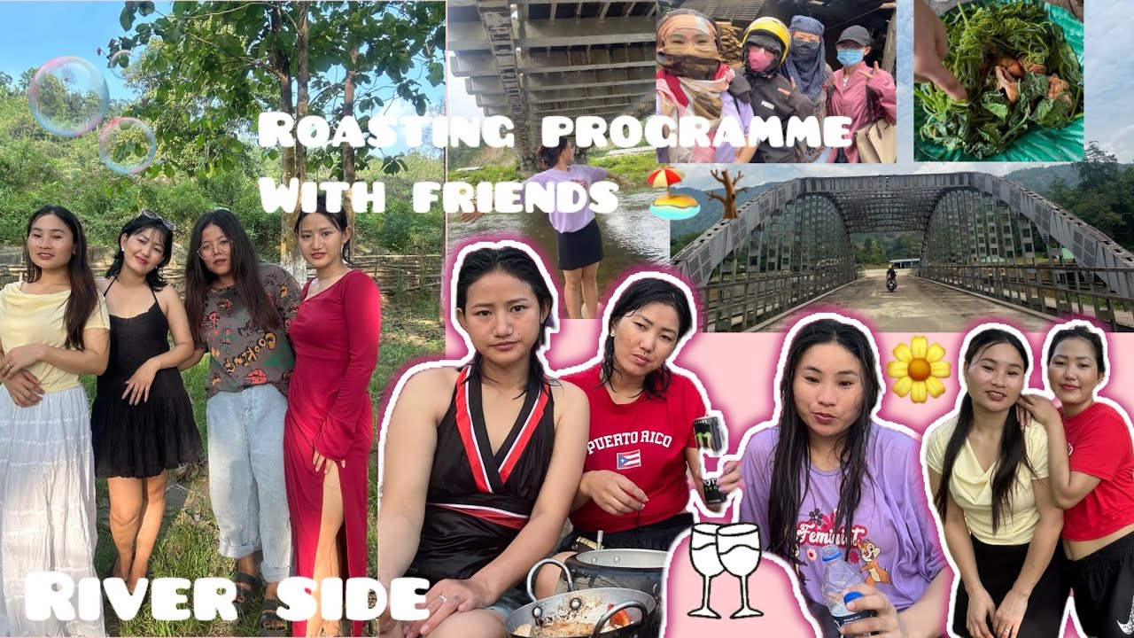 River side 🏝️ || Roasting!Pork🥩🐓with friends 🕊️|| poma river🦦|| Itanagar 😍🫶Arunachal Pradesh