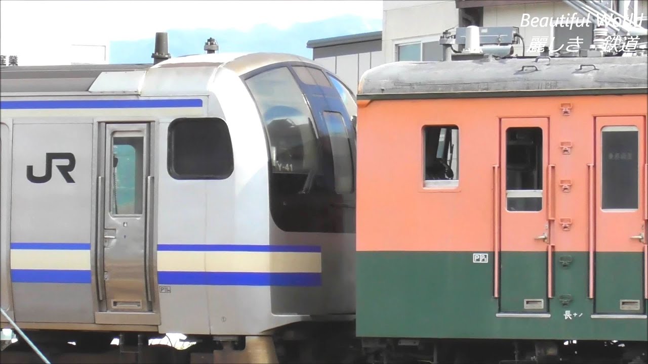 お役御免！解体の為に長総にやってきたスカ線のE217系Y-41編成。編成分割されて工場に入場！残存率減少で乗車チャンス困難度増す。2024.9.26 JR長野総合車両センター　panasd 3457