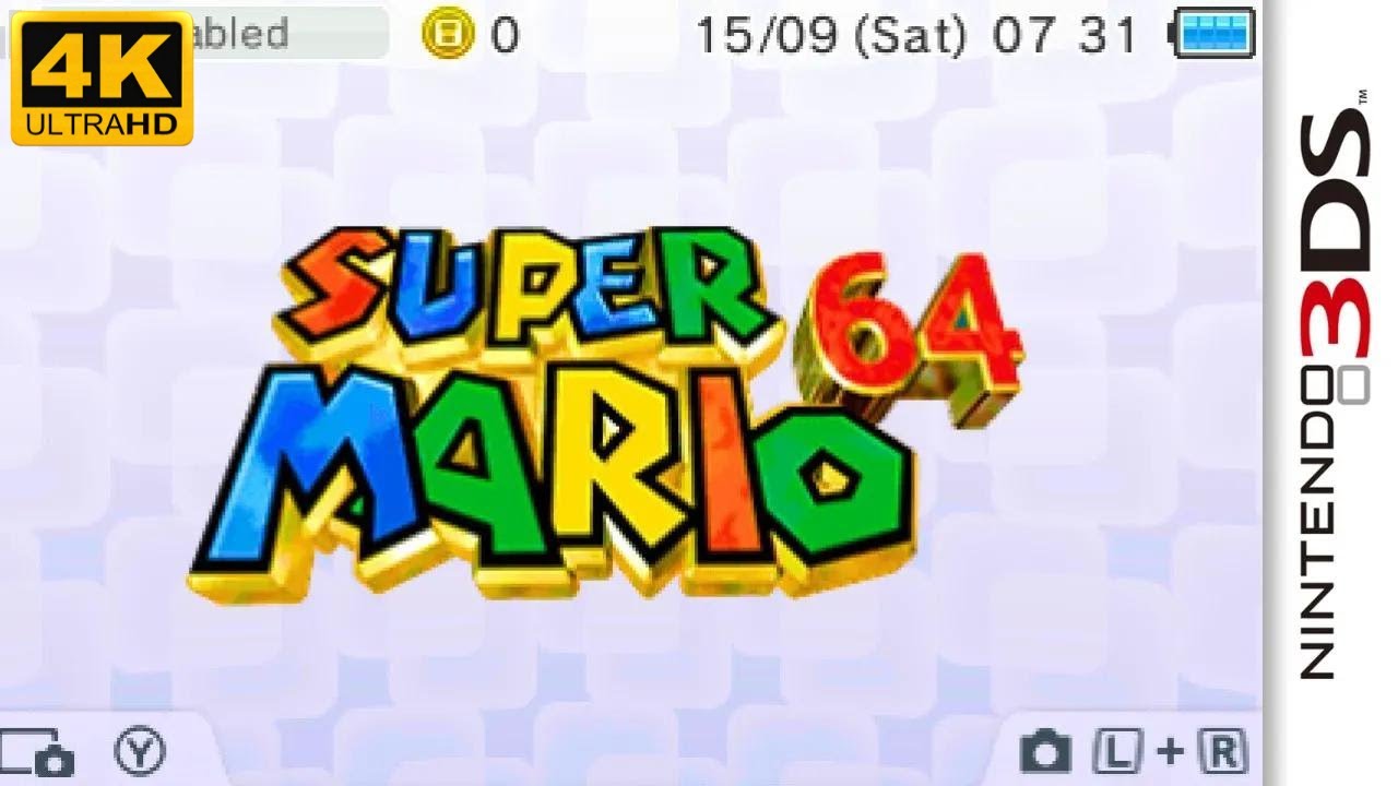 Super Mario 64 3DS Port - 3DS Capture Card Gameplay