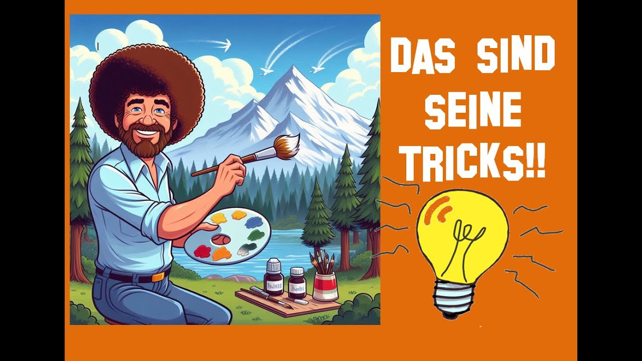 5 geheime Bob Ross Techniken für Acryl 🎨😉| Tutorial | Anfänger | Kunst