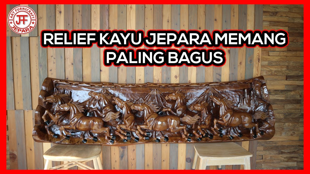 Relief Ukir Kuda Lari Kayu Trembesi Utuh Asli Jepara Harga Murah