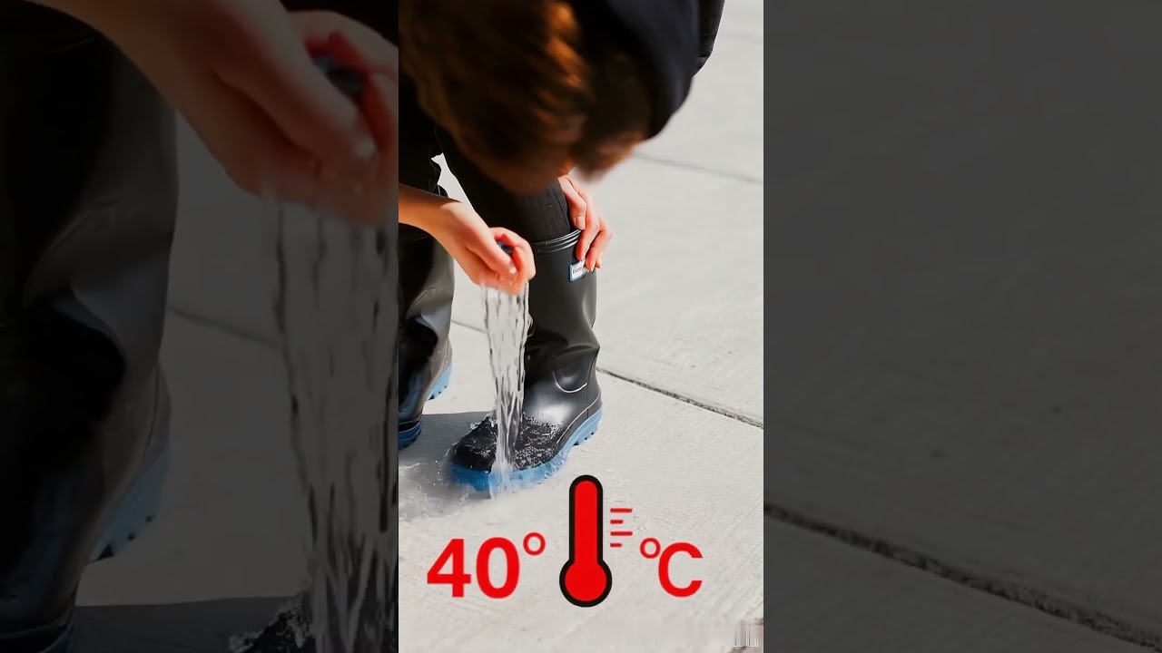 Rain boots with built-in water#shorts
