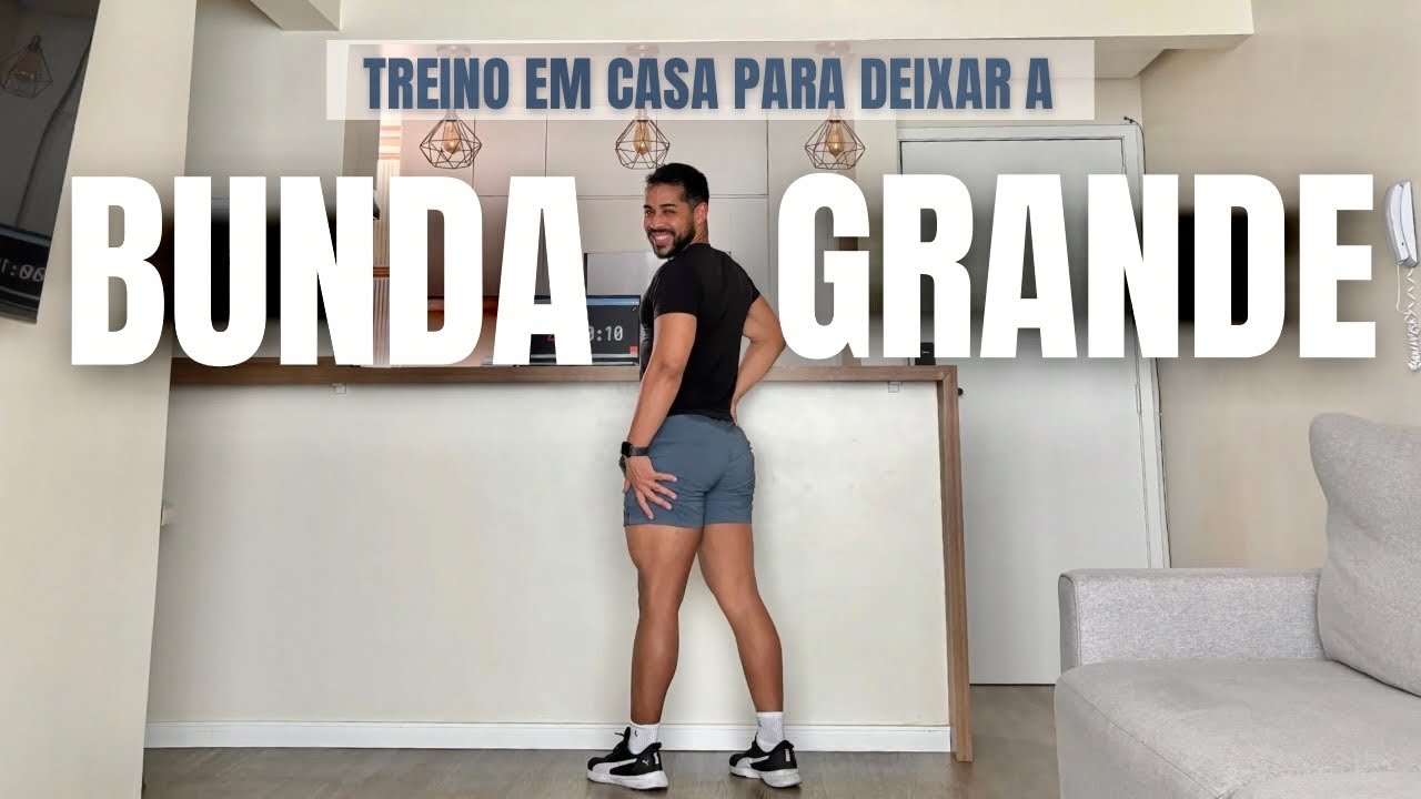 Treino Em Casa Para Deixar a BUNDA GRANDE (sem equipamentos)