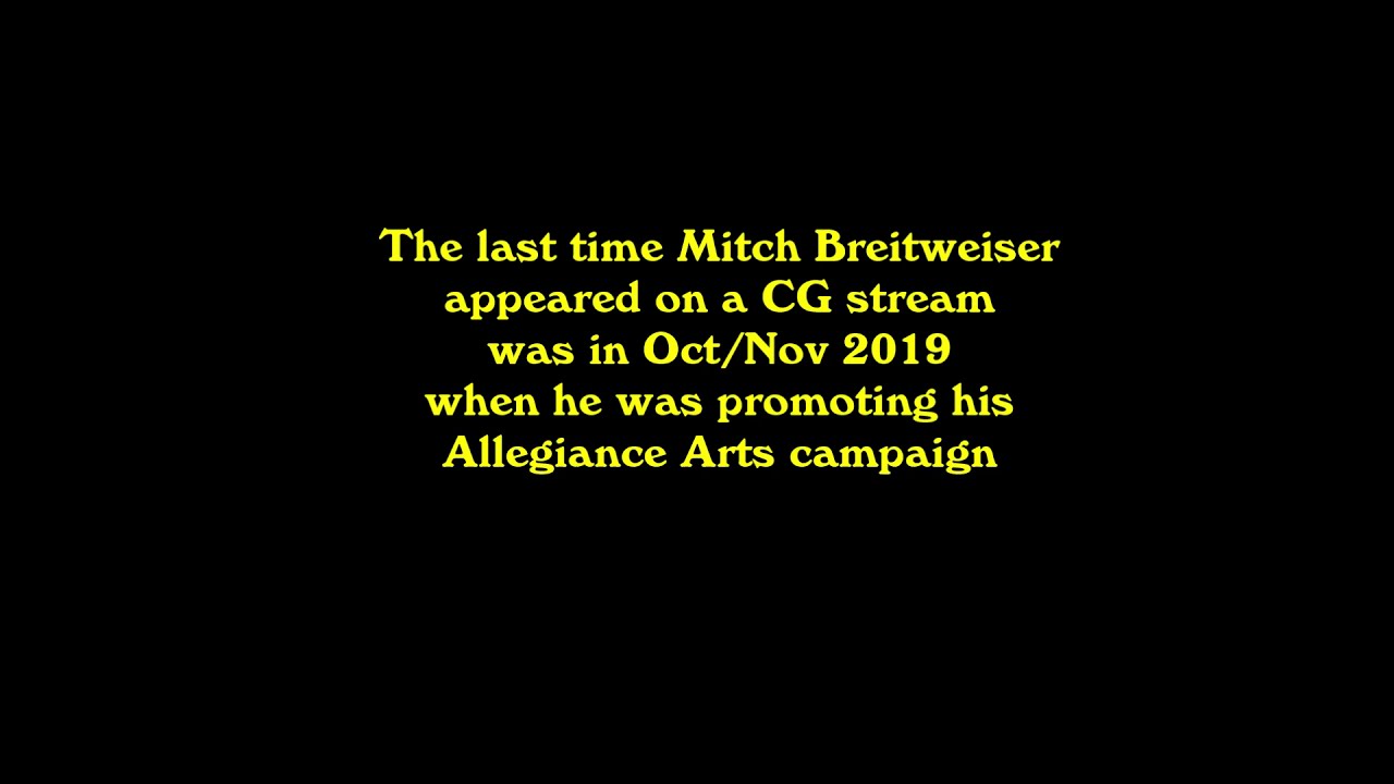 Mitch Breitweiser Reveals Why He Doesn't Appear On CG Streams Anymore!