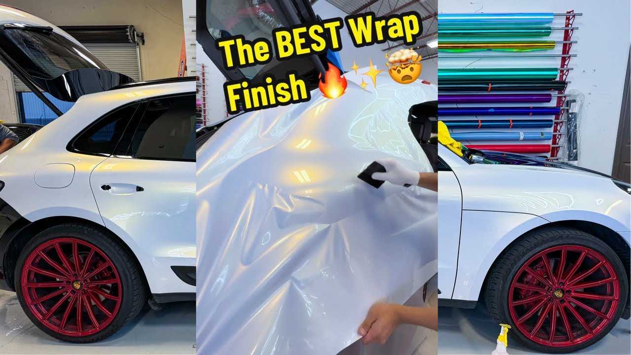 The Best Car Wrap Finish I’ve Ever Seen 🔥 2023 Porsche Vinyl Wrap ✨ #carwrapping #asmr #asmrsounds