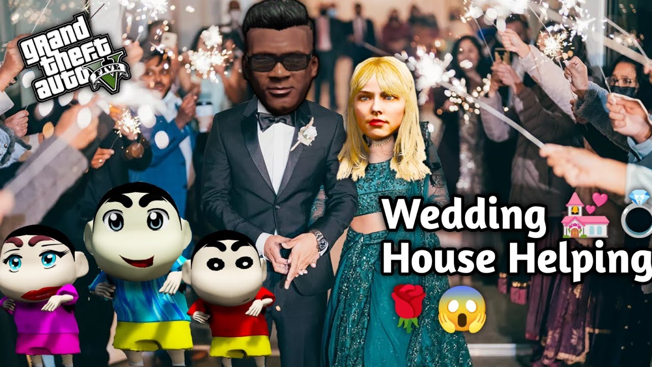 GTA 5; Franklin Happy To Help Wedding House 💒 For Kiara🌹 & Shinchan 💔Michael 😡 Ps Gamester