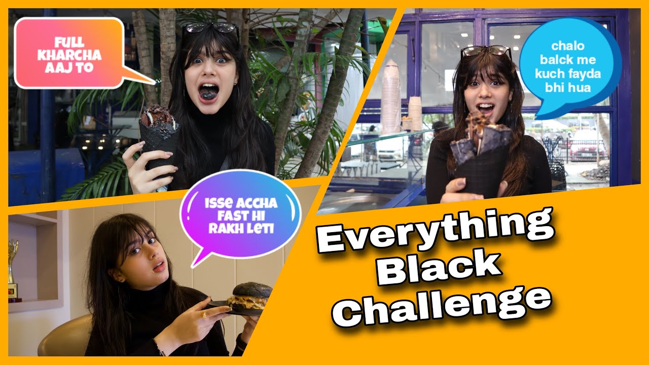 EATING ONLY BLACK FOOD FOR 24 HOURS 🍲 🖤|*VERY DIFFICULT*| RIVA ARORA