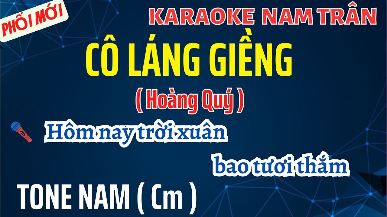 Karaoke Cô Láng Giềng (Hoàng Quý) Tone Nam | Nam Trân