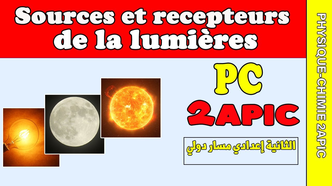 sources et récepteur de la lumière 2 année collège | Physique cours 2 année collège
