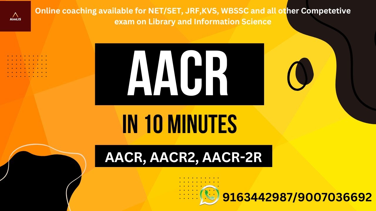 Anglo American Cataloguing Rules | AACR, AACR2 AACR-2R | A Short History | Cataloguing