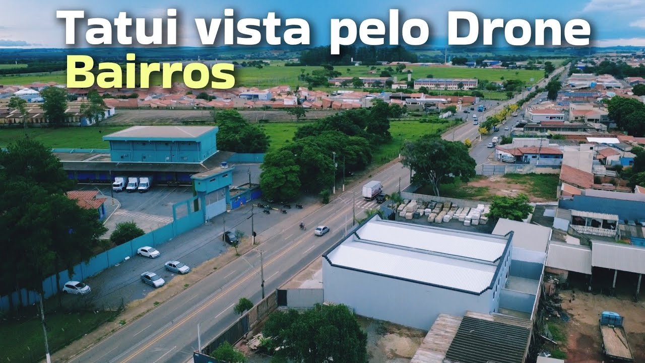 Drone sobrevoando v&aacute;rios bairros de Tatu&iacute;-SP 