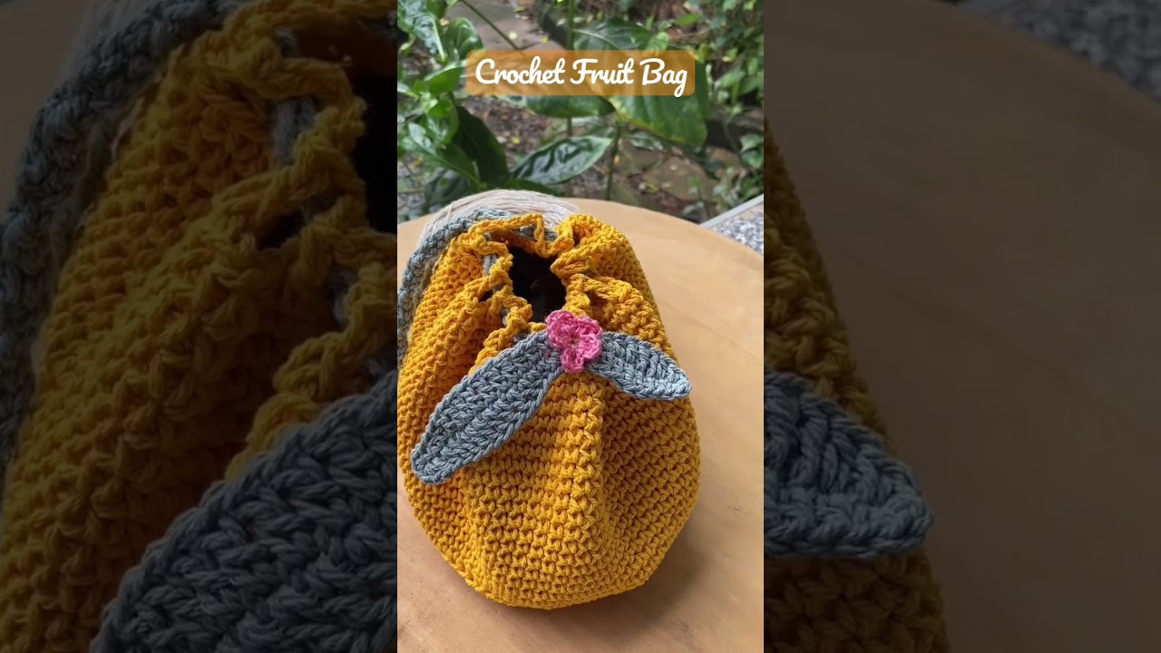 Crochet fruit bag #fruitbag #diybykrutai #crochet #handmade #craftstory #diy #howto #tutorial