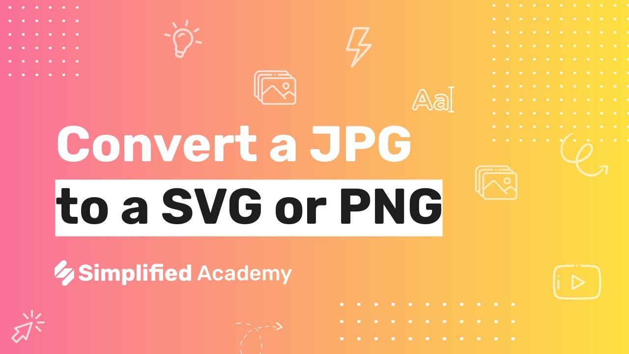 Convert a JPG to SVG or PNG