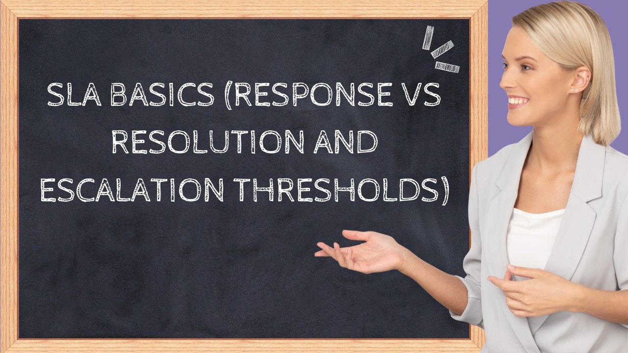 SLA basics response vs resolution and escalation thresholds