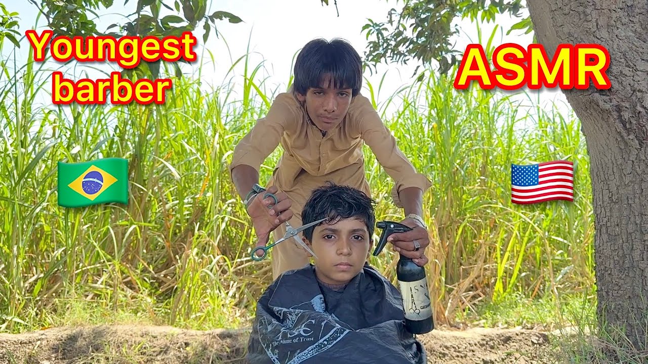 ASMR youngest barber 💈 in the world longest haircut in history 