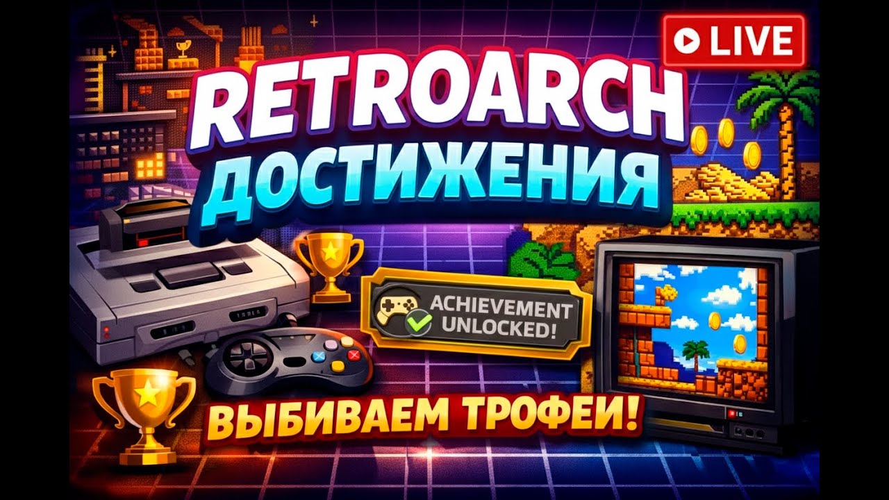 RETROARCH: Мастер достижений. Смогу ли я закрыть игру на 100%? (Первый стрим)