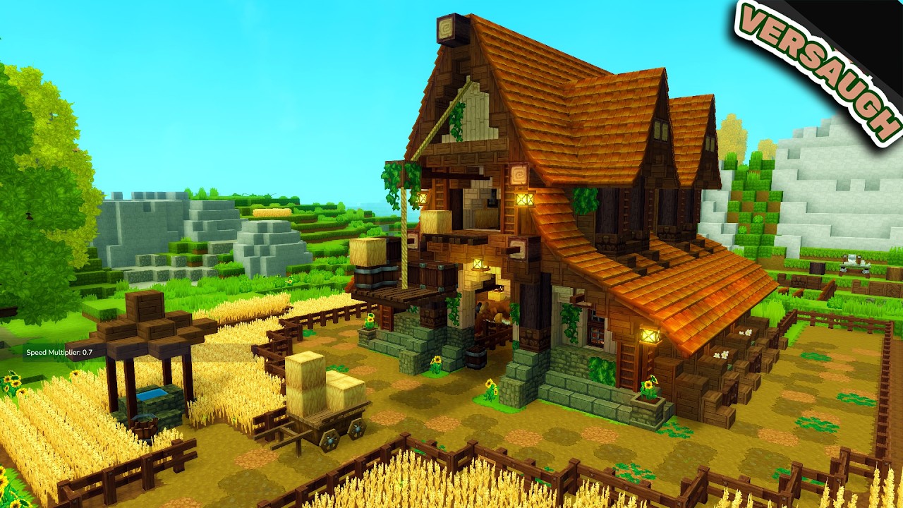 Hytale - I Built The Perfect Medieval Barn [ How To Build Tutorial ]