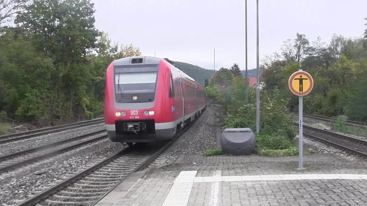 Bahnverkehr in Hersbruck rechts der Pegnitz 04.10.2019