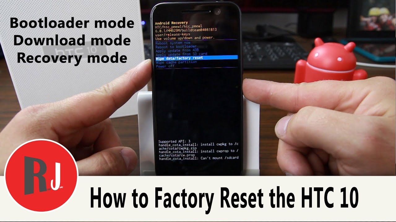 How to Factory Reset your HTC 10 in stock Android Recovery