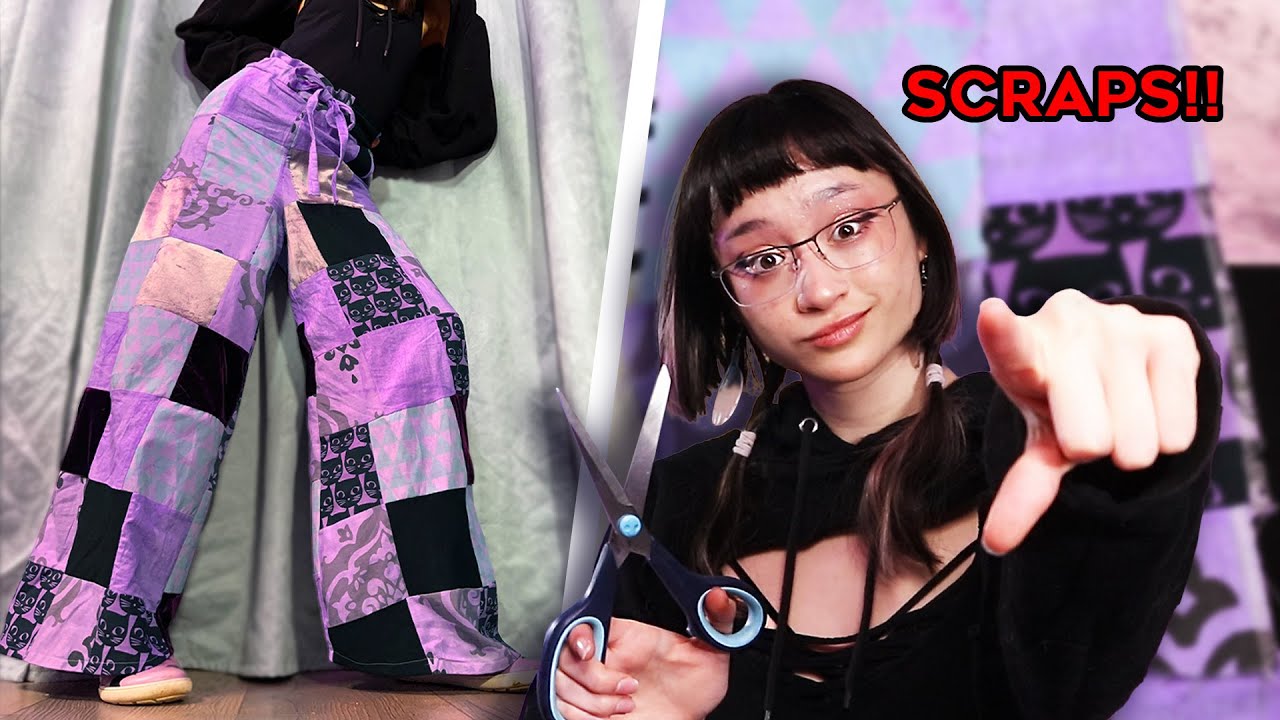 We're making SCRAP PANTS! | Baggy pants made of 100 fabric squares