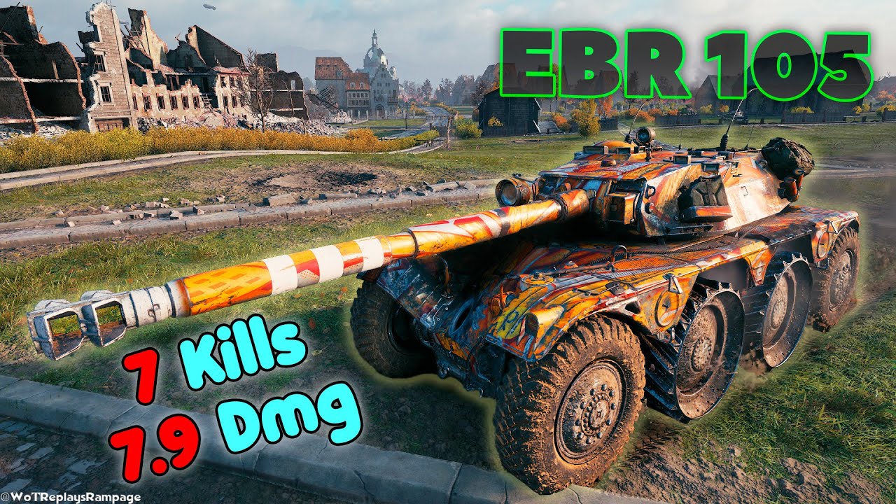 Panhard EBR 105 - 7 Frags 7.9K Damage, Master by player COVID_3apa3HbIu