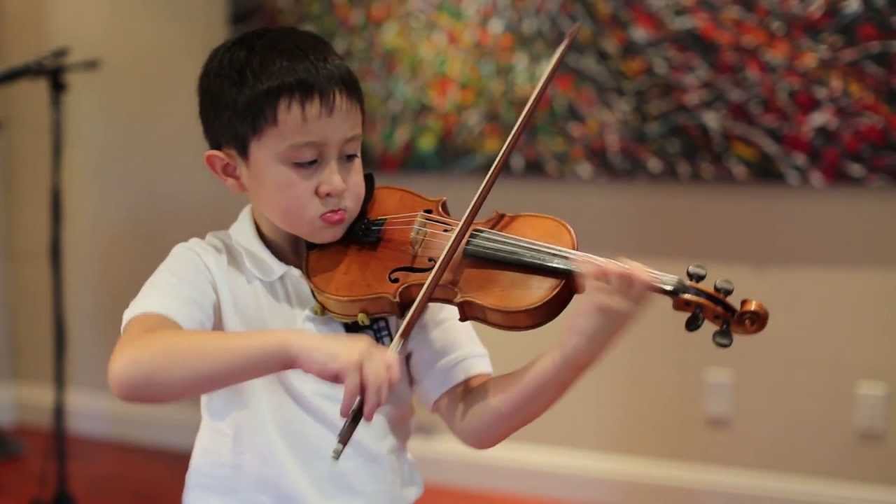 Nathan Gendler, 6 yrs old, plays Mendelssohn Violin Concerto E minor, mvt 1, on 1/4 size violin
