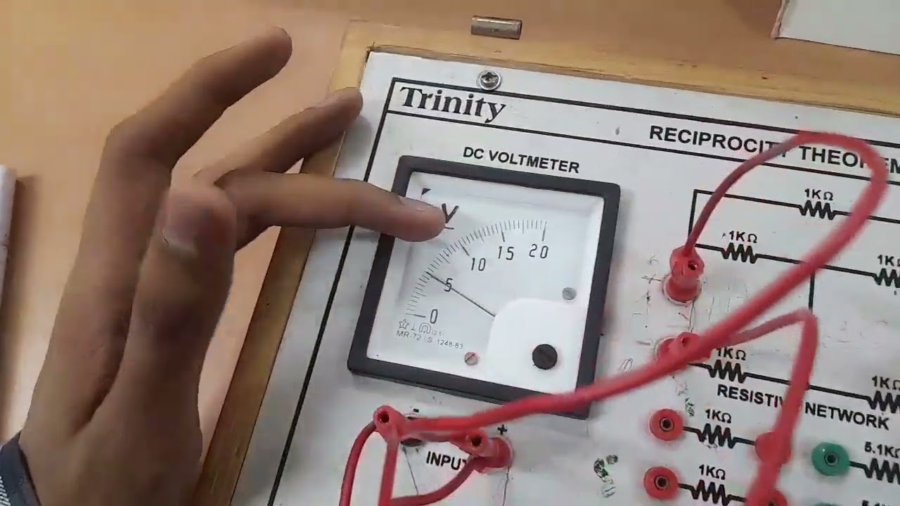 Reciprocity theorem Electrical lab experiment