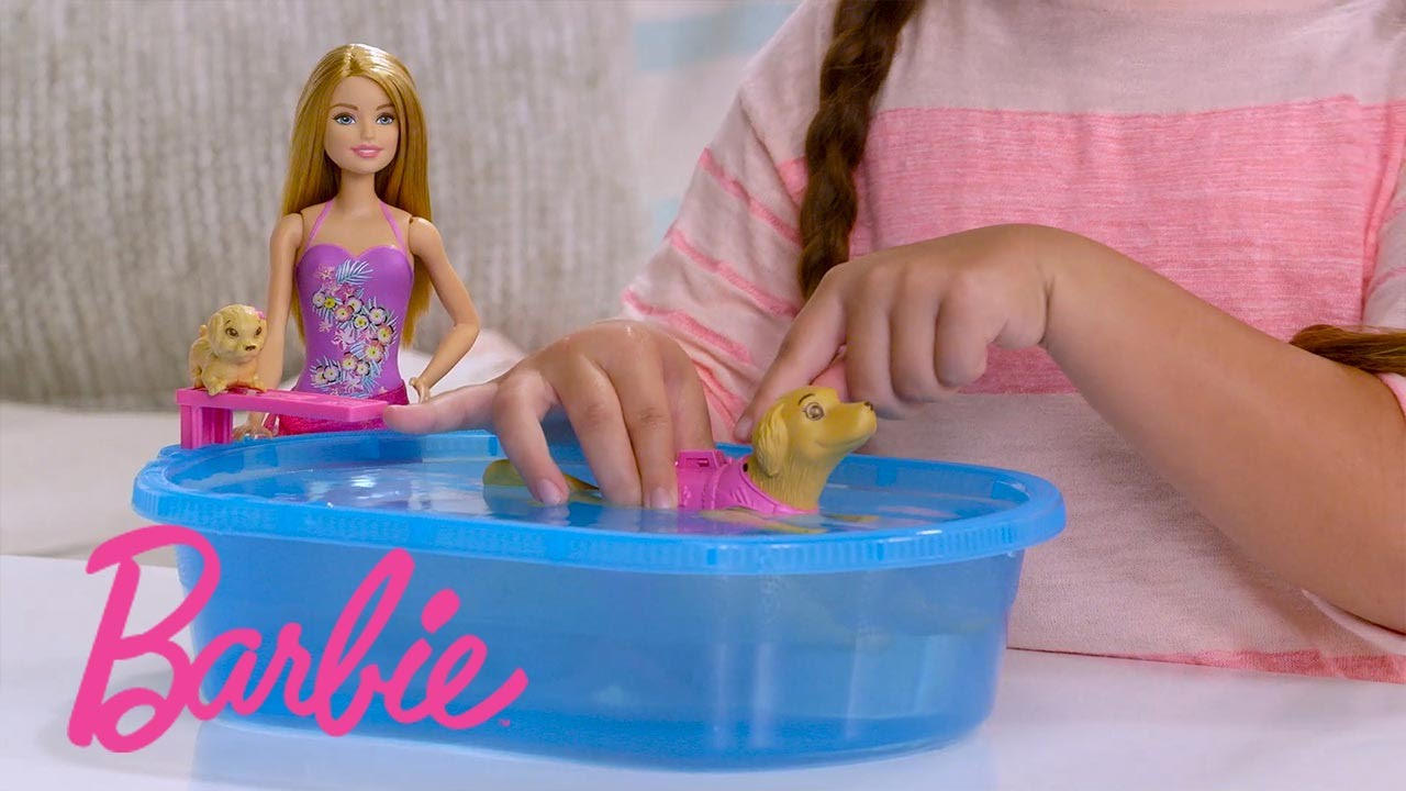 Barbie&reg; Swimmin' Pup Pool Toy Tips | @Barbie
