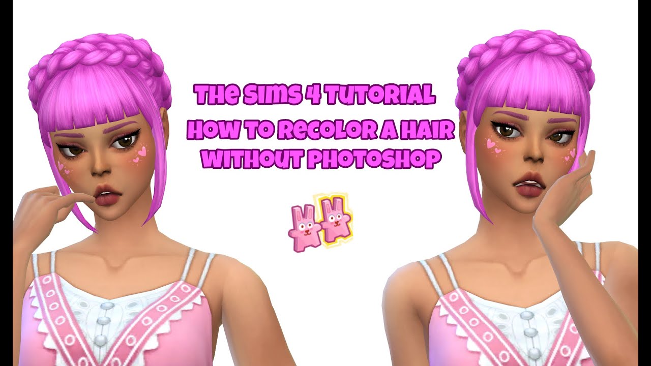 How to Recolor Hair in The Sims 4 Without Photoshop For Beginners