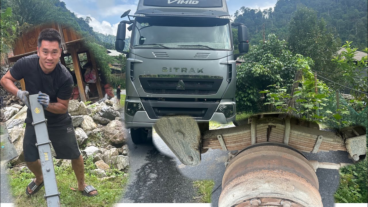 Go 100 km to change the car, the tractor carrying 100 tons of goods on Du Gia Dong Van pass