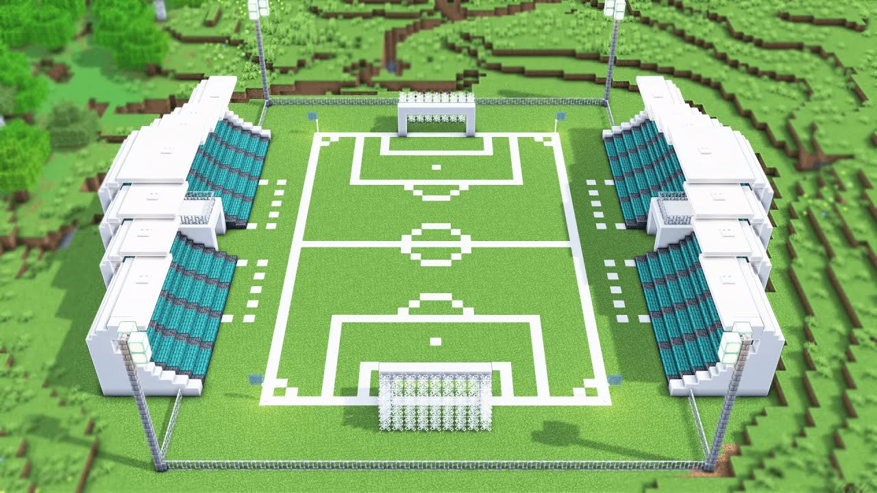 Minecraft: How To Build A Football Stadium [Tutorial]