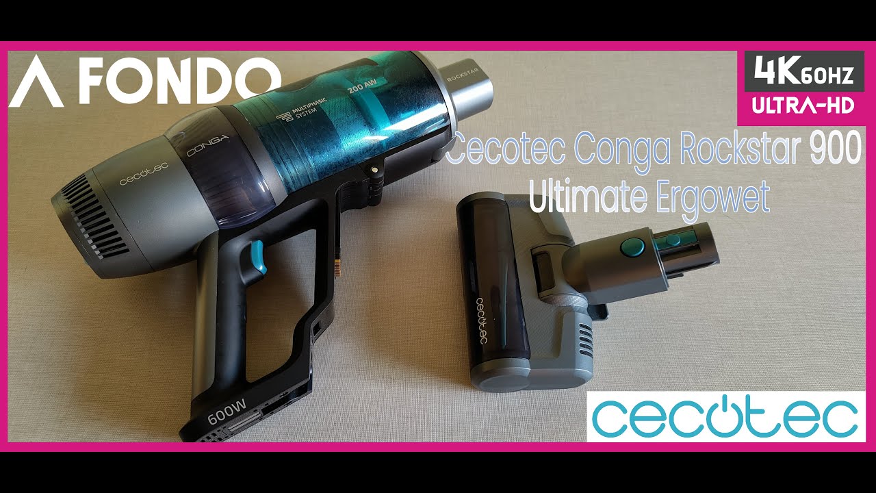 An&aacute;lisis del aspirador Cecotec Conga Rockstar 900 Ultimate Ergowet, potencia de sobra! [4K@60]