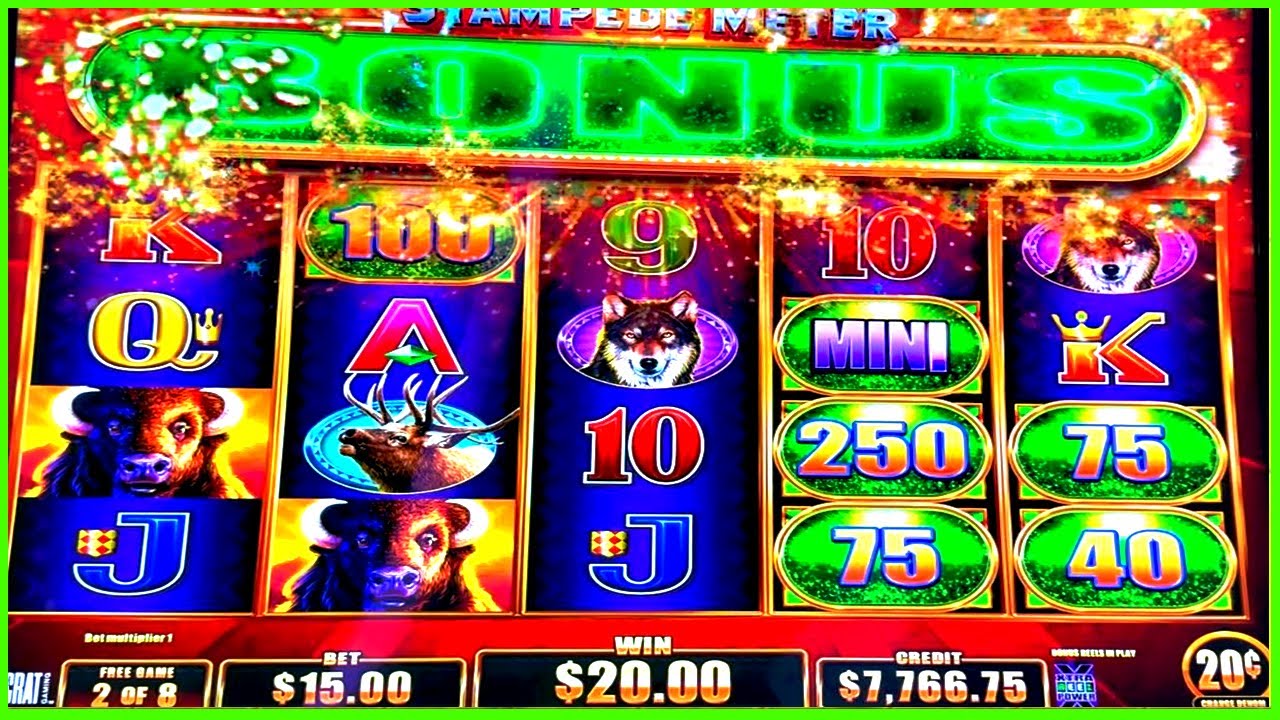 THIS 2ND SPIN BONUS WAS UNBELIEVABLE! HIGH LIMIT BUFFALO STAMPEDE SLOT MACHINE