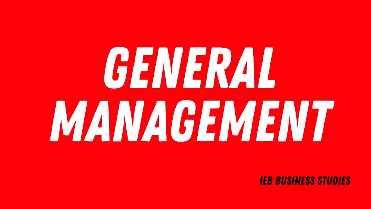 Grade 12 IEB Business Studies General Management Part 2