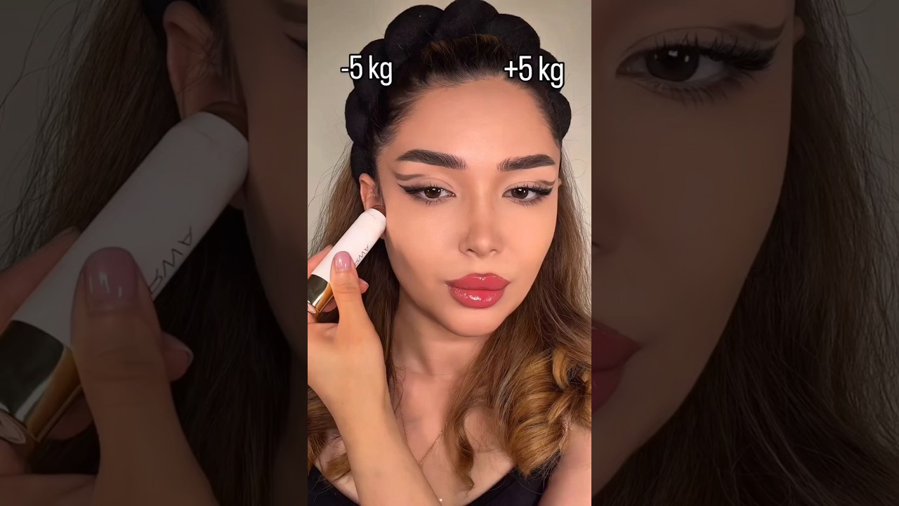 -5 kg VS +5 kg #makeuptricks #beautyvlogger #makeuptutorial #beautyhacks #fyp #fypシ゚viral #share