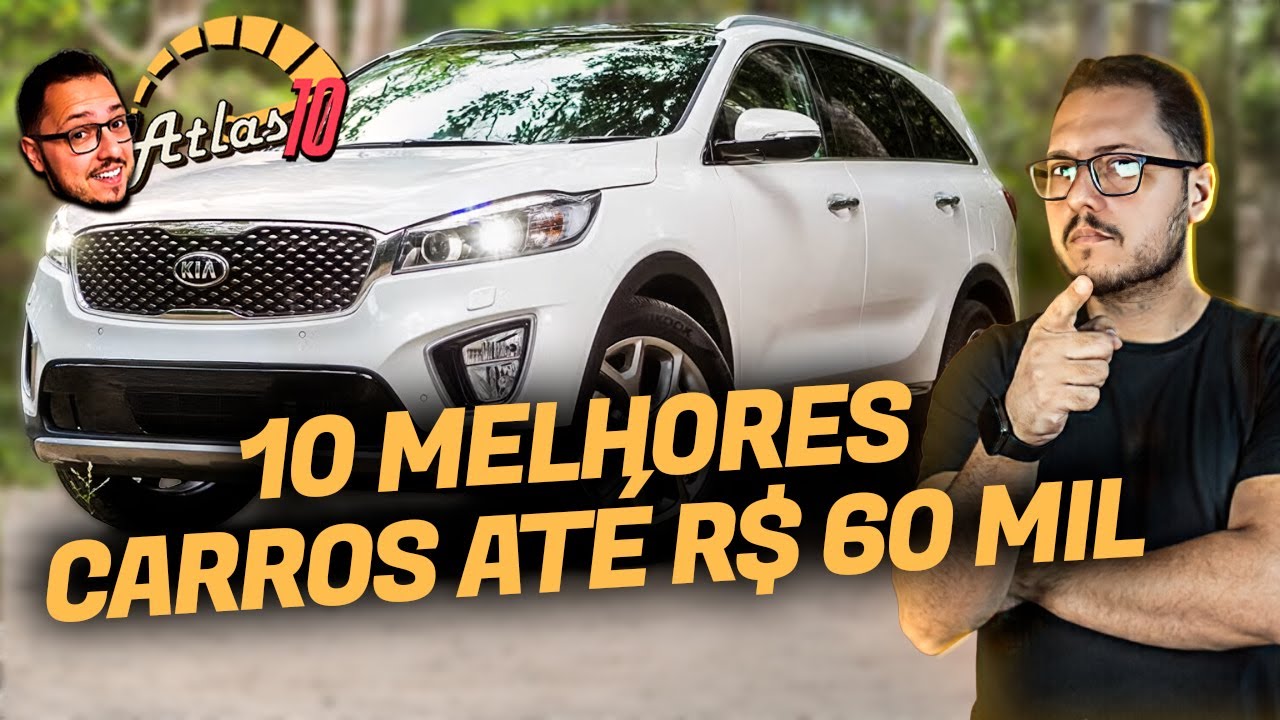 10 Melhores CARROS até R$ 60 mil! Famoso Bom, Bonito e BARATO