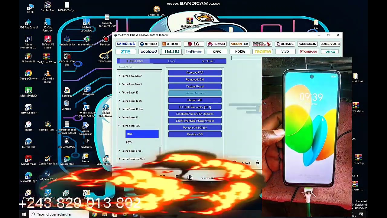 Julos GSM Remove mdm tecno BG7 avec tsm tool