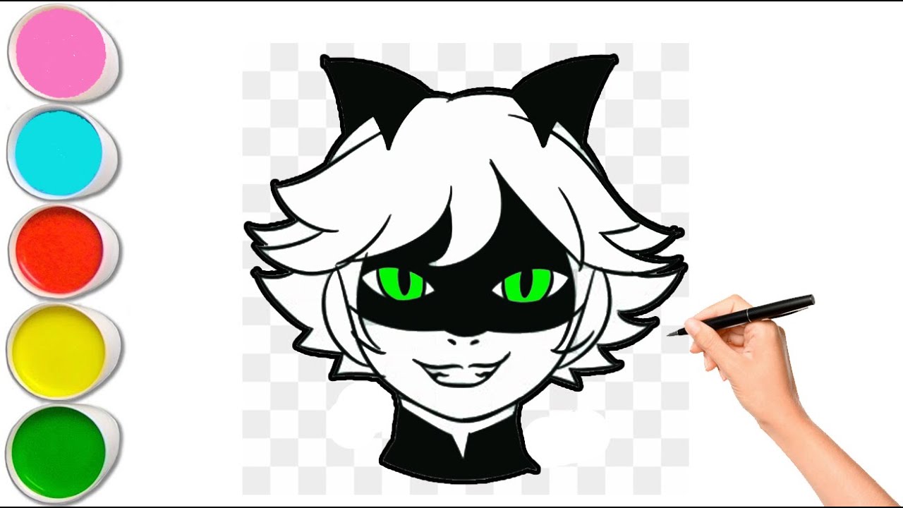 Cat Noir Drawing Step by Step | Easy Miraculous Ladybug Cat Noir Sketch for Beginners