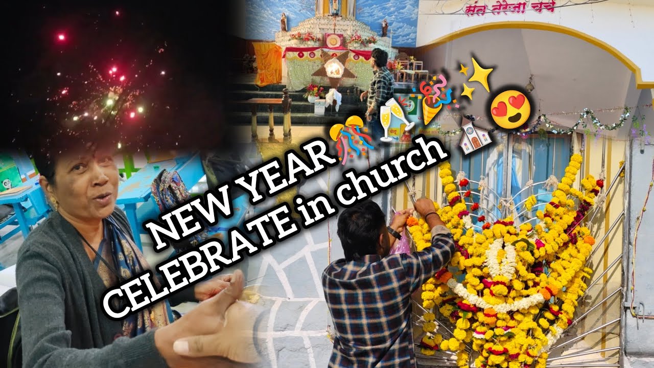 Happy New Year celebrate karaila church la gelo ⛪✨🥰😍❣️
