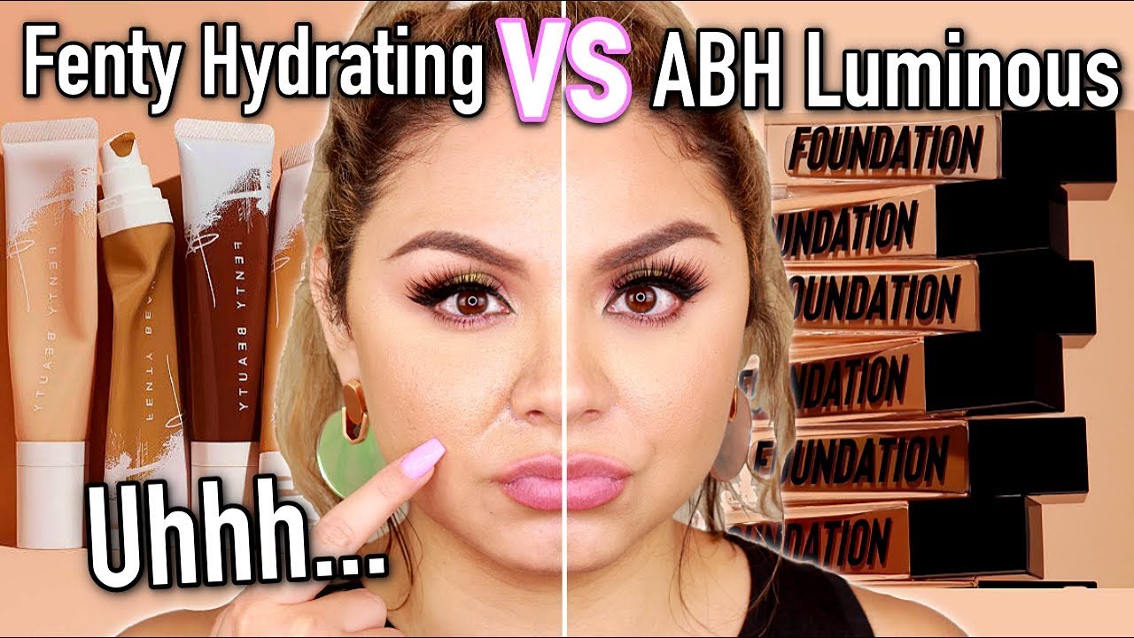 Foundation Battle! New Fenty Hydrating vs ABH Luminous | Oily Skin Review