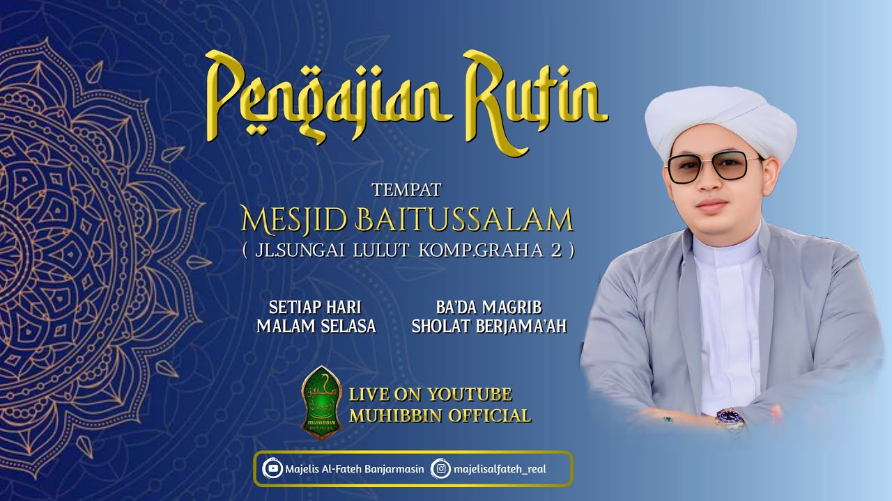 🔴[LIVE] Pengajian Tuan Guru Noval Mubarak HMF ( 15/12/2025)