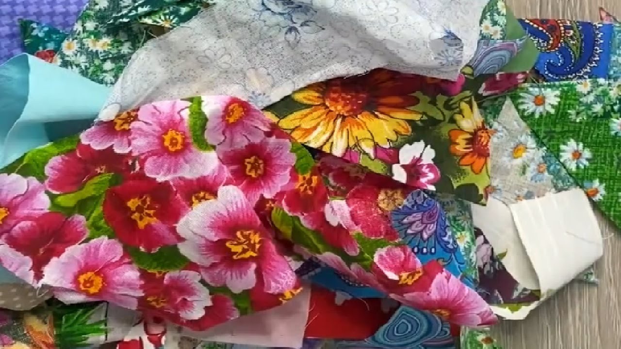 Из маленьких лоскутков сошьем лоскутное одеяло с кристаллами DIY мастер класс